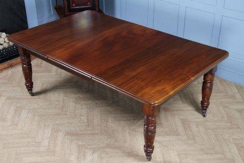 fig 5. Antique Late Victorian Solid Mahogany Grand Wind Out 1 Leaf Dining Table C1880