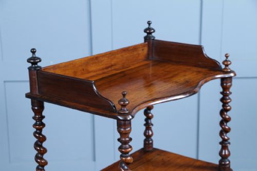 fig 3. Antique Victorian Rosewood Barley Twist 4 Tier Whatnot C1860