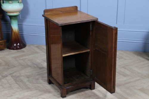 VICTORIAN M WOODBURN WALNUT AESTHETIC MOVEMENT BEDSIDE CUPBOARD LAMP SIDE TABLE - ADDITIONAL PHOTO 3