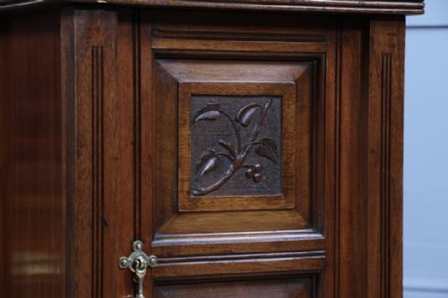 VICTORIAN M WOODBURN WALNUT AESTHETIC MOVEMENT BEDSIDE CUPBOARD LAMP SIDE TABLE - ADDITIONAL PHOTO 7