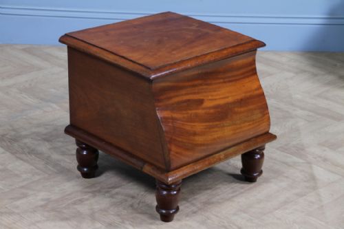 fig 1. Antique Victorian Mahogany Library Step Commode Cabinet