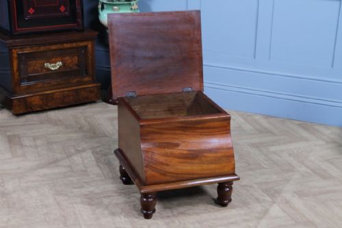 fig 2. Antique Victorian Mahogany Library Step Commode Cabinet