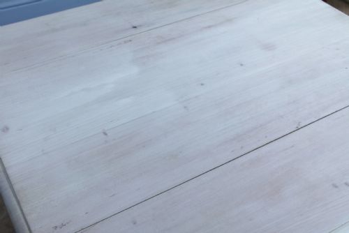 ANTIQUE VICTORIAN BLEACHED MAHOGANY SCRUB TOP PAINTED DROP LEAF PEMBROKE TABLE RESTORED - ADDITIONAL PHOTO 14
