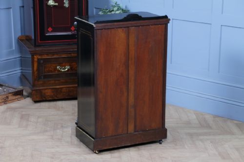 ORIGINAL ANTIQUE AESTHETIC MOVEMENT EBONISED GOLD INLAID DISPLAY CABINET C1880 - ADDITIONAL PHOTO 20