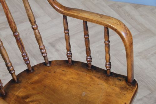 ANTIQUE 19TH CENTURY AMERICAN COLONIAL BENTWOOD ELBOW CHAIR - ADDITIONAL PHOTO 4