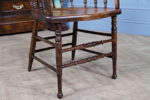 ANTIQUE 19TH CENTURY AMERICAN COLONIAL BENTWOOD ELBOW CHAIR - ADDITIONAL PHOTO 5