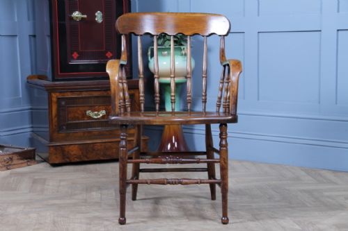 ANTIQUE 19TH CENTURY AMERICAN COLONIAL BENTWOOD ELBOW CHAIR - ADDITIONAL PHOTO 9