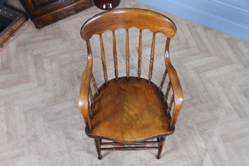 ANTIQUE 19TH CENTURY AMERICAN COLONIAL BENTWOOD ELBOW CHAIR - ADDITIONAL PHOTO 11