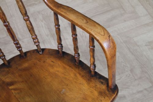 ANTIQUE 19TH CENTURY AMERICAN COLONIAL BENTWOOD ELBOW CHAIR - ADDITIONAL PHOTO 12