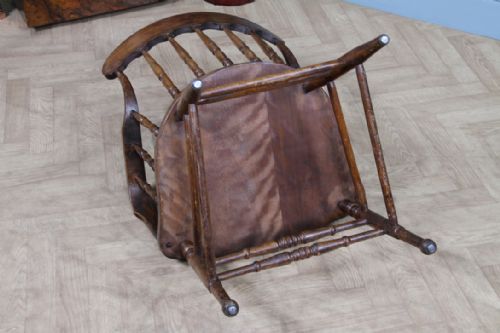 ANTIQUE 19TH CENTURY AMERICAN COLONIAL BENTWOOD ELBOW CHAIR - ADDITIONAL PHOTO 18