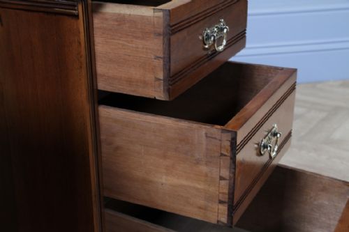 fig 3. Pair of Victorian Walnut Bedside Cupboards Cabinets Chests C1880