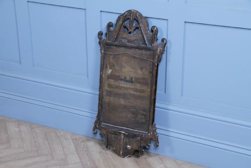 ANTIQUE GEORGIAN GEORGE III WALNUT HANGING WALL MIRROR WITH ORIGINAL GLASS C1760 - ADDITIONAL PHOTO 10