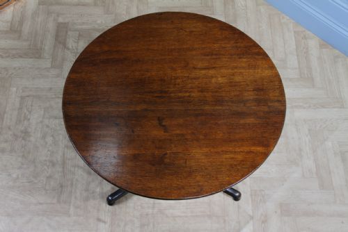 fig 1. Original Antique Solid Oak Georgian Flip / Tilt Top Tripod Breakfast Table C1830