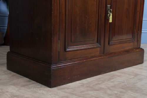 ANTIQUE LATE VICTORIAN 19TH CENTURY ARTS CRAFTS WALNUT GLAZED BOOKCASE CABINET C1890 - ADDITIONAL PHOTO 21
