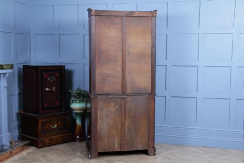 ANTIQUE LATE VICTORIAN 19TH CENTURY ARTS CRAFTS WALNUT GLAZED BOOKCASE CABINET C1890 - ADDITIONAL PHOTO 22