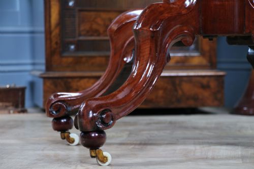 ANTIQUE VICTORIAN MAHOGANY TILT TOP OVAL CARVED BREAKFAST DINING TABLE RESTORED - ADDITIONAL PHOTO 16