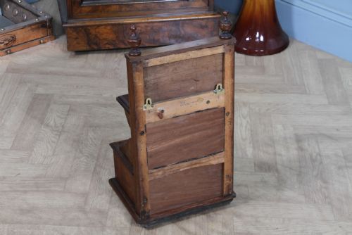 ANTIQUE EDWARDIAN WALL HANGING BATHROOM SHAVING MIRROR HALL KEY CABINET SHELF - ADDITIONAL PHOTO 22