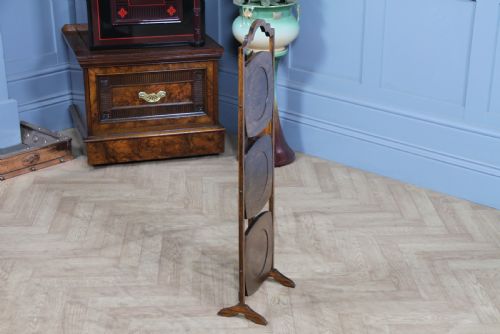 ANTIQUE EDWARDIAN SOLID OAK 3 TIER FOLDING CAKE STAND STAND VINTAGE C1920 - ADDITIONAL PHOTO 7