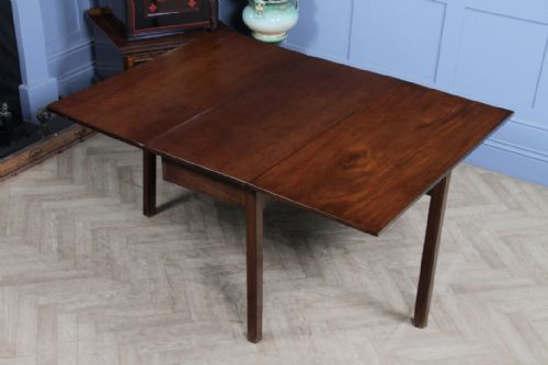 ORIGINAL ANTIQUE GEORGIAN SOLID MAHOGANY DROP LEAF DINING TABLE SIDE C1820 - ADDITIONAL PHOTO 4