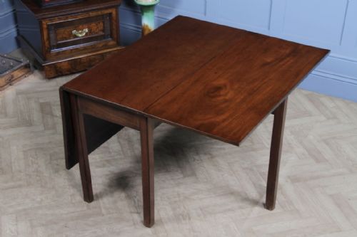 ORIGINAL ANTIQUE GEORGIAN SOLID MAHOGANY DROP LEAF DINING TABLE SIDE C1820 - ADDITIONAL PHOTO 5