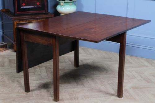 ORIGINAL ANTIQUE GEORGIAN SOLID MAHOGANY DROP LEAF DINING TABLE SIDE C1820 - ADDITIONAL PHOTO 7