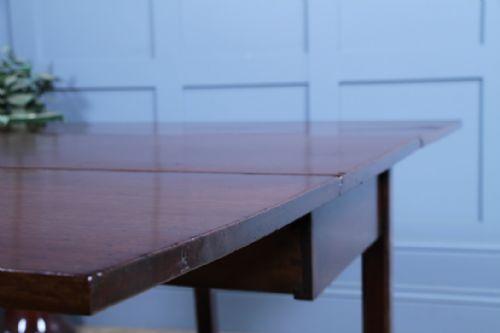 ORIGINAL ANTIQUE GEORGIAN SOLID MAHOGANY DROP LEAF DINING TABLE SIDE C1820 - ADDITIONAL PHOTO 9