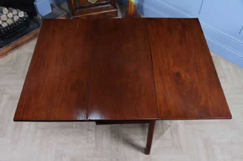 ORIGINAL ANTIQUE GEORGIAN SOLID MAHOGANY DROP LEAF DINING TABLE SIDE C1820 - ADDITIONAL PHOTO 12
