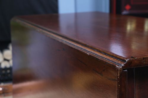 ORIGINAL ANTIQUE GEORGIAN SOLID MAHOGANY DROP LEAF DINING TABLE SIDE C1820 - ADDITIONAL PHOTO 15