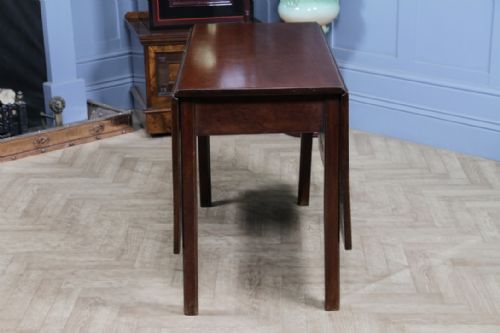 ORIGINAL ANTIQUE GEORGIAN SOLID MAHOGANY DROP LEAF DINING TABLE SIDE C1820 - ADDITIONAL PHOTO 18