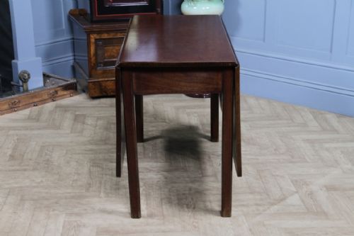 ORIGINAL ANTIQUE GEORGIAN SOLID MAHOGANY DROP LEAF DINING TABLE SIDE C1820 - ADDITIONAL PHOTO 19