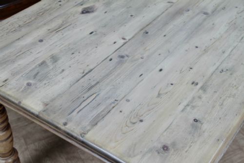 ORIGINAL VICTORIAN PINE KITCHEN TABLE SCRUB TOP RESTORED HAND STRIPPED W DRAWER - ADDITIONAL PHOTO 6
