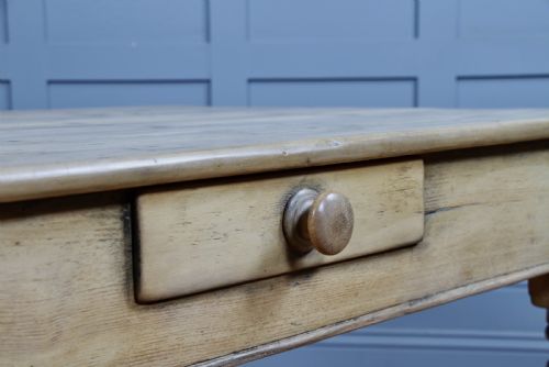 ORIGINAL VICTORIAN PINE KITCHEN TABLE SCRUB TOP RESTORED HAND STRIPPED W DRAWER - ADDITIONAL PHOTO 20