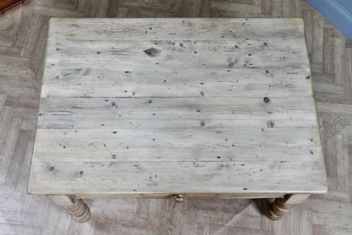 ORIGINAL VICTORIAN PINE KITCHEN TABLE SCRUB TOP RESTORED HAND STRIPPED W DRAWER - ADDITIONAL PHOTO 21
