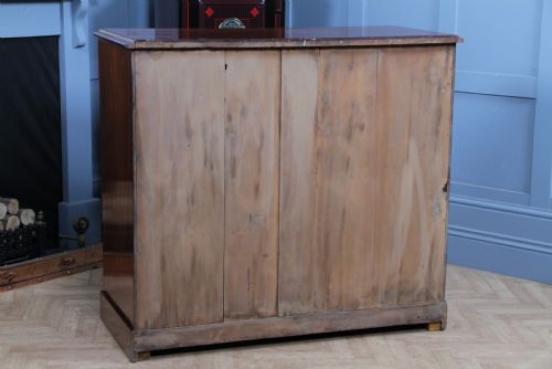 OUTSTANDING ORIGINAL ANTIQUE VICTORIAN FLAME GRAIN MAHOGANY CHEST OF 5 DRAWERS - ADDITIONAL PHOTO 21