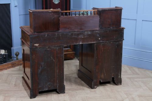OUTSTANDING ANTIQUE VICTORIAN SOLID WALNUT MAPLE CO DICKENS 15 DRAWER WRITING DESK WITH KEYS RESTORED C1890 - ADDITIONAL PHOTO 23