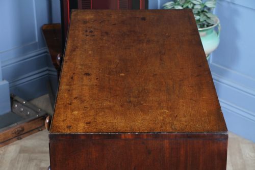ORIGINAL ANTIQUE GEORGIAN MAHOGANY CHEST BANK OF 5 DRAWERS RESTORED WITH KEY C1820 - ADDITIONAL PHOTO 12