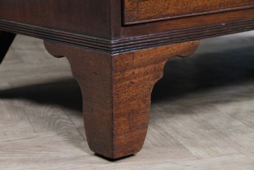 ORIGINAL ANTIQUE GEORGIAN MAHOGANY CHEST BANK OF 5 DRAWERS RESTORED WITH KEY C1820 - ADDITIONAL PHOTO 3