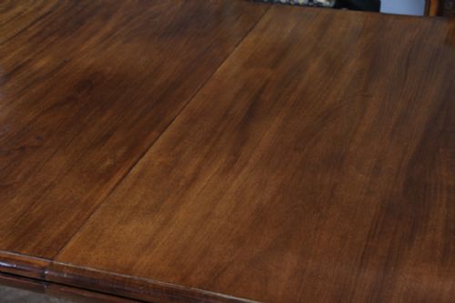 fig 6. Antique Victorian Solid Mahogany Grand Wind Out 1 Leaf Dining Table D, M&S Castors C1860