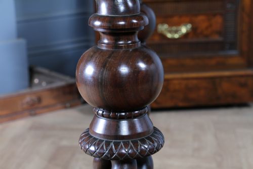 VICTORIAN ROSEWOOD HALL GALLERY TABLE C1870 RARE TRIPLE BARLEY TWIST 94CM HIGH - ADDITIONAL PHOTO 20
