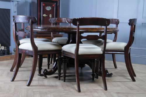GRAND 45FT ANTIQUE EARLY VICTORIAN ROSEWOOD TILT TOP ROUND CENTRE DINING TABLE C1840 - ADDITIONAL PHOTO 24