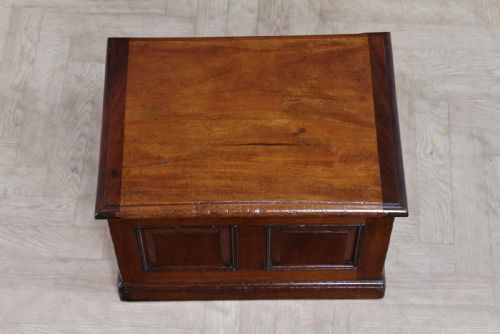 VICTORIAN MAHOGANY COAL PURDONIUM CHEST BOX LOG STORE SMALL COFFEE TABLE 1880 - ADDITIONAL PHOTO 6