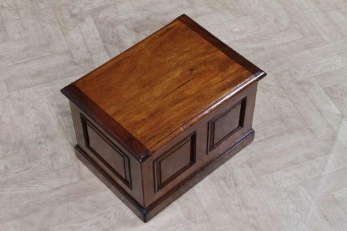 VICTORIAN MAHOGANY COAL PURDONIUM CHEST BOX LOG STORE SMALL COFFEE TABLE 1880 - ADDITIONAL PHOTO 8