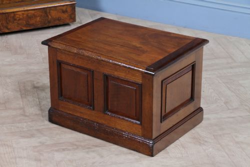 VICTORIAN MAHOGANY COAL PURDONIUM CHEST BOX LOG STORE SMALL COFFEE TABLE 1880 - ADDITIONAL PHOTO 11