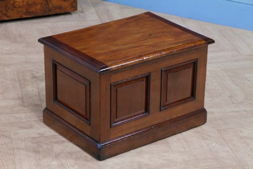VICTORIAN MAHOGANY COAL PURDONIUM CHEST BOX LOG STORE SMALL COFFEE TABLE 1880 - ADDITIONAL PHOTO 12