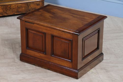 VICTORIAN MAHOGANY COAL PURDONIUM CHEST BOX LOG STORE SMALL COFFEE TABLE 1880 - ADDITIONAL PHOTO 13