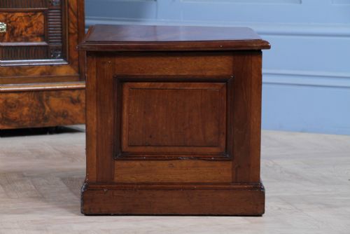VICTORIAN MAHOGANY COAL PURDONIUM CHEST BOX LOG STORE SMALL COFFEE TABLE 1880 - ADDITIONAL PHOTO 16