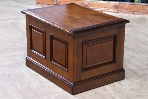 VICTORIAN MAHOGANY COAL PURDONIUM CHEST BOX LOG STORE SMALL COFFEE TABLE 1880 - ADDITIONAL PHOTO 23