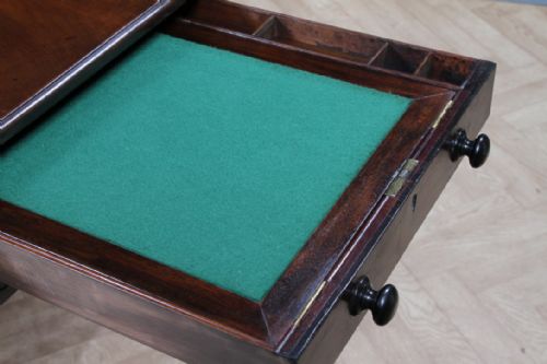 RARE GEORGIAN GEORGE III MAHOGANY SECRETAIRE PEMBROKE WORK TABLE FITTED DRAWER WITH KEY C1790 - ADDITIONAL PHOTO 16