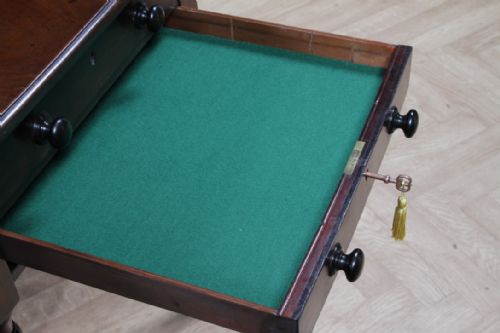 RARE GEORGIAN GEORGE III MAHOGANY SECRETAIRE PEMBROKE WORK TABLE FITTED DRAWER WITH KEY C1790 - ADDITIONAL PHOTO 17