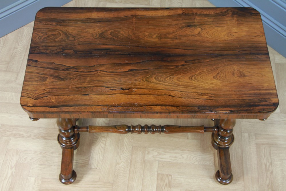 Antique Georgian William IV Rosewood Turned Hall Sofa Side Lamp Plant Table 1830
 View II